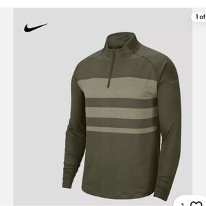 Nike Olive Green Golf Quarter-Zip Pullover